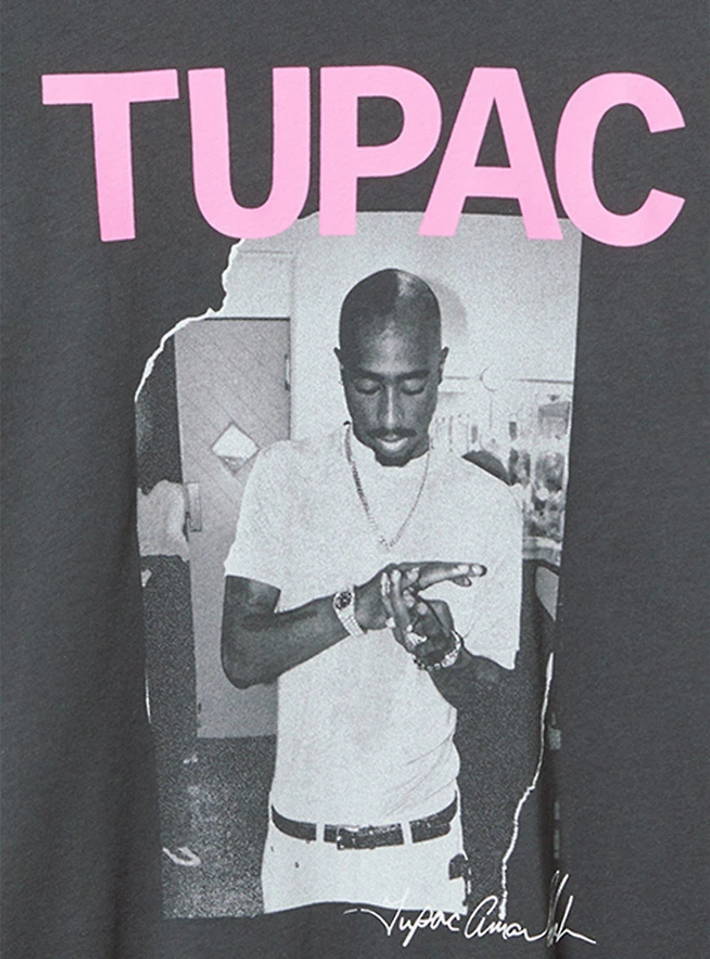Tupac Relaxed Cotton Jersey Tee