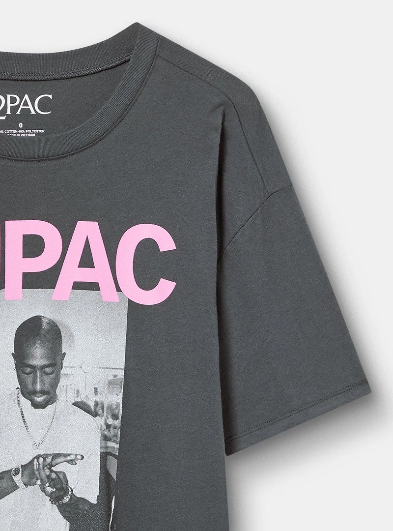 Tupac Relaxed Cotton Jersey Tee