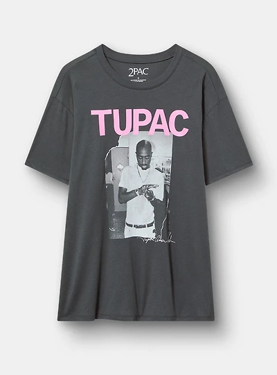 Tupac Relaxed Cotton Jersey Tee