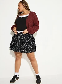 Diamond Pointelle Knit Cardigan