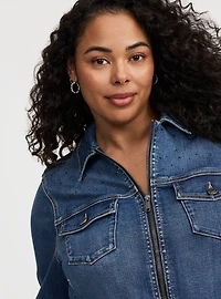 Zip Front Trucker Jacket