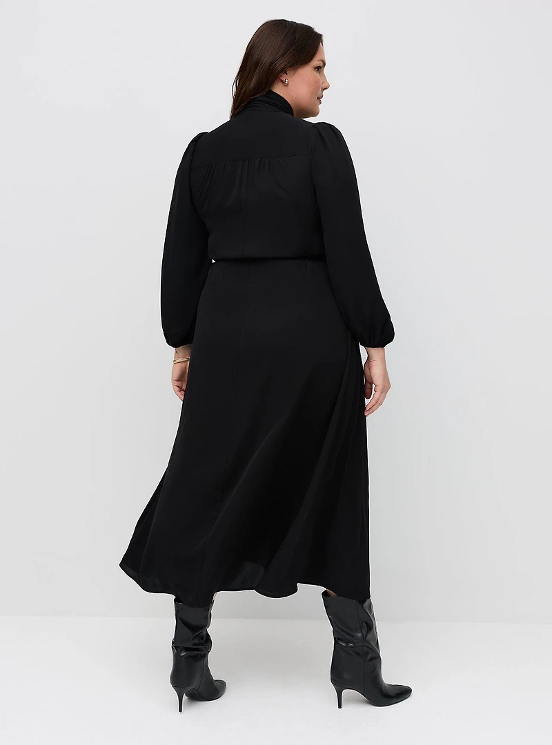 Studio Bow Button Front Dress