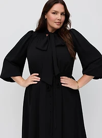 Studio Bow Button Front Dress