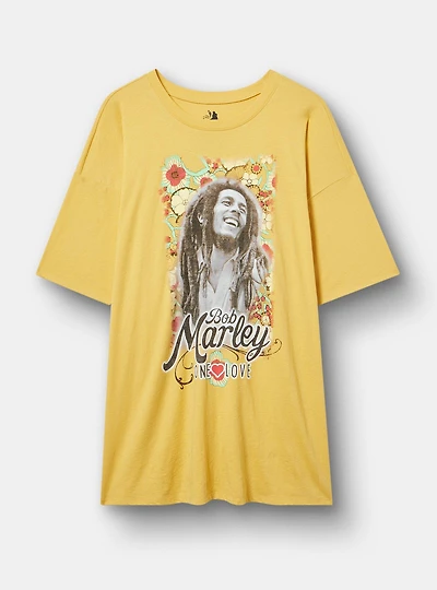 Bob Marley Oversized Cotton Jersey Tunic Tee