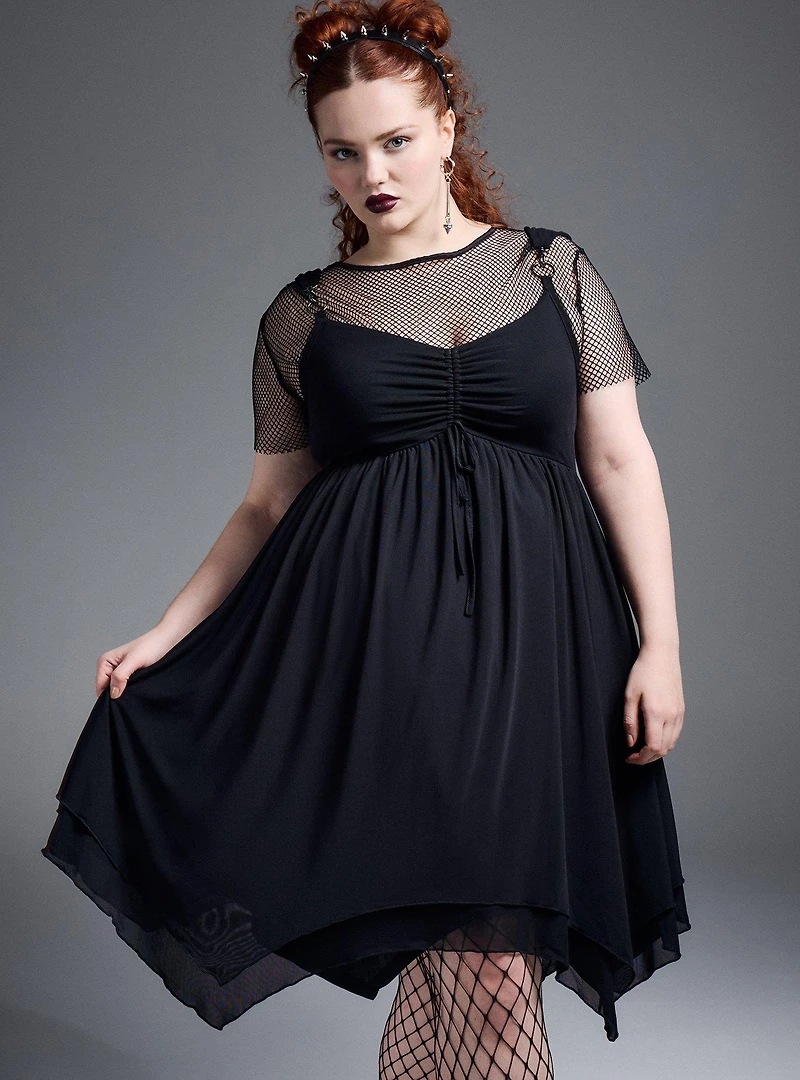 Nightfall Mesh Mini Dress