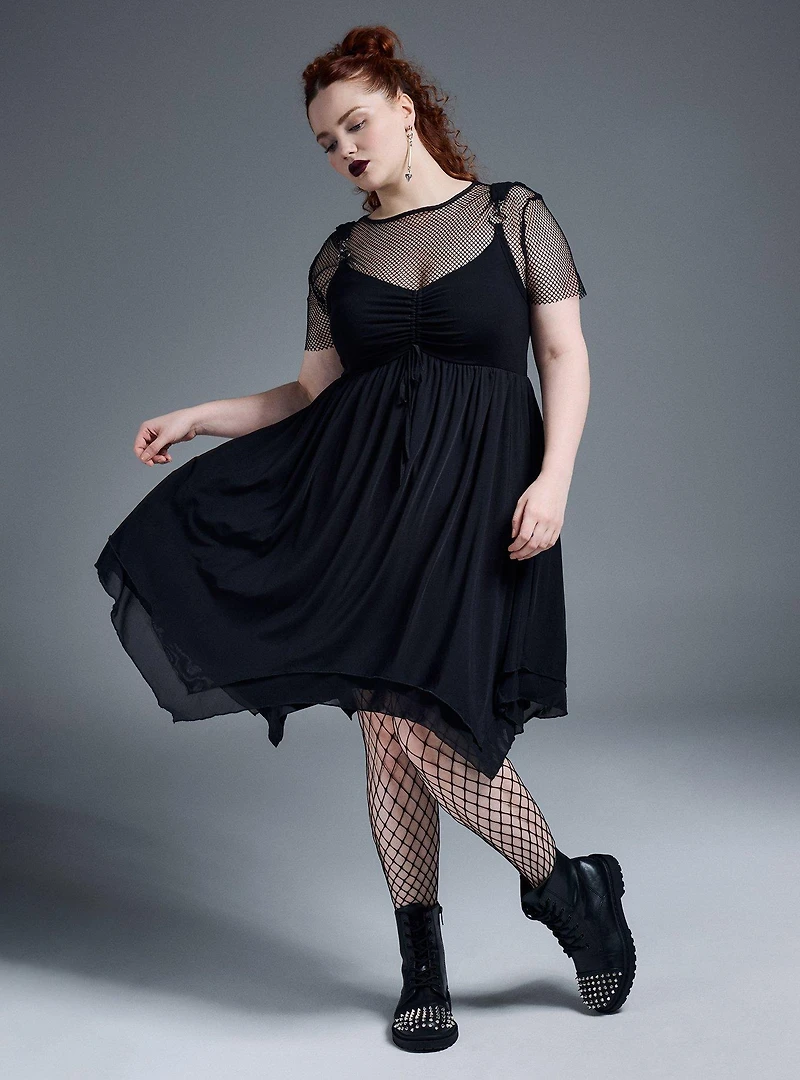 Nightfall Mesh Mini Dress