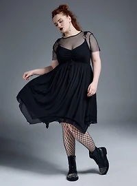 Nightfall Mesh Mini Dress