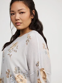 Oversized Drop Shoulder Tunic Sweater