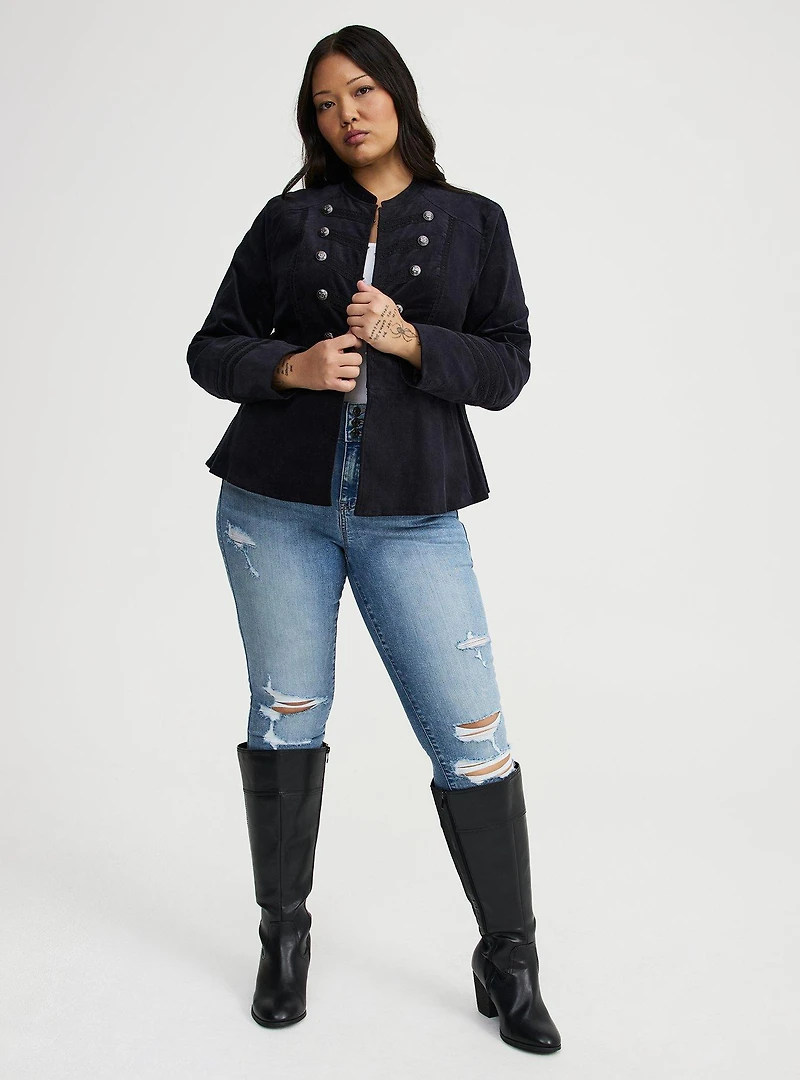 Velvet Military Jacket