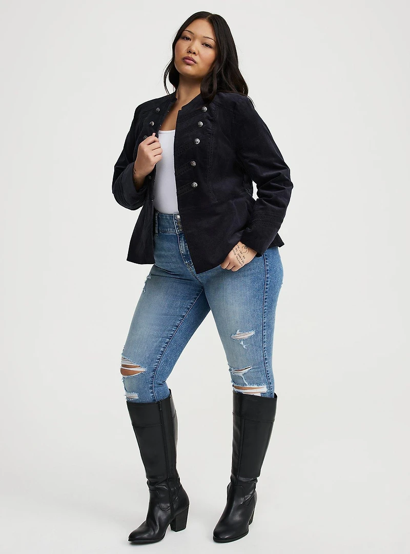 Velvet Military Jacket