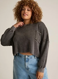 Festi Boxy Long Sleeve Crop Tee