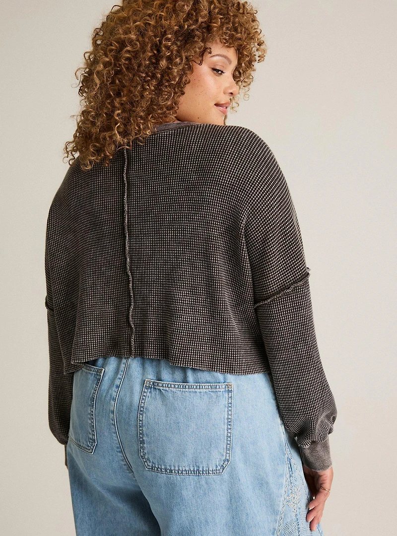 Festi Boxy Long Sleeve Crop Tee