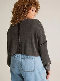 Festi Boxy Long Sleeve Crop Tee