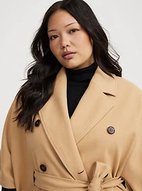 Tie-Front Cape Coat