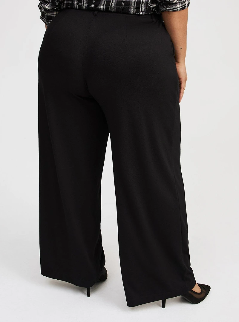 High-Rise Wide Leg Twill Pant