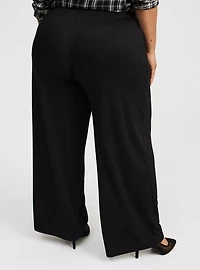 High-Rise Wide Leg Twill Pant