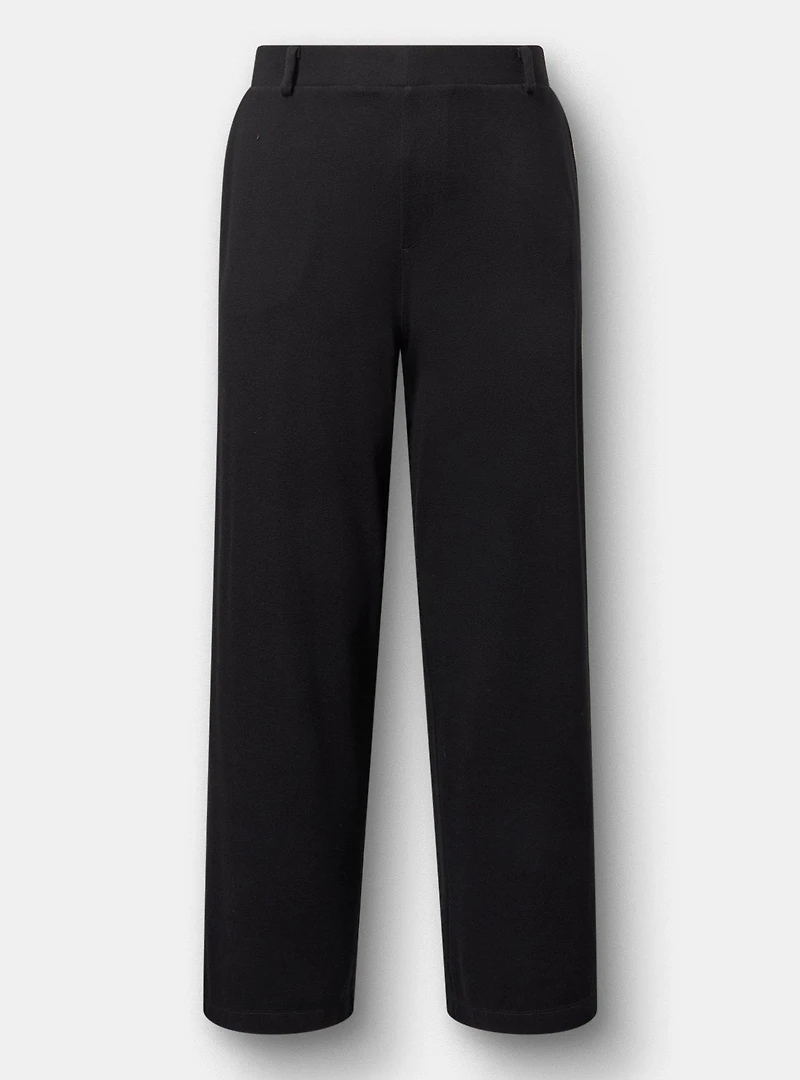 High-Rise Wide Leg Twill Pant