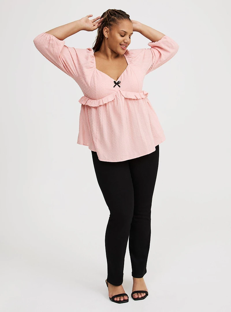 V-Neck Babydoll Top