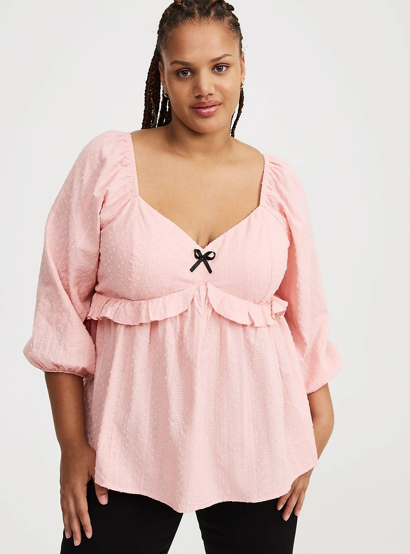 V-Neck Babydoll Top