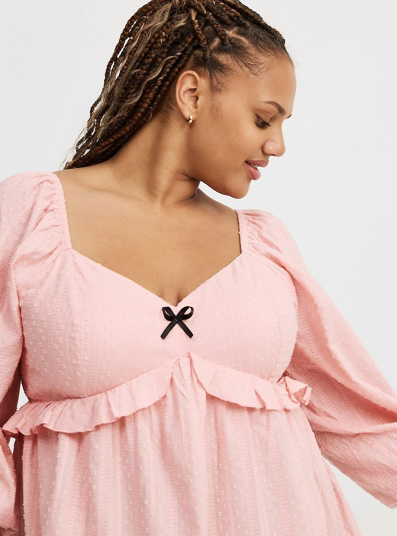 V-Neck Babydoll Top