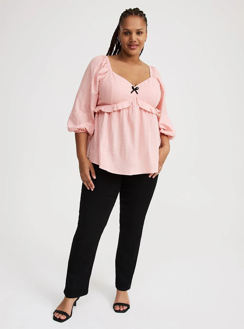 V-Neck Babydoll Top