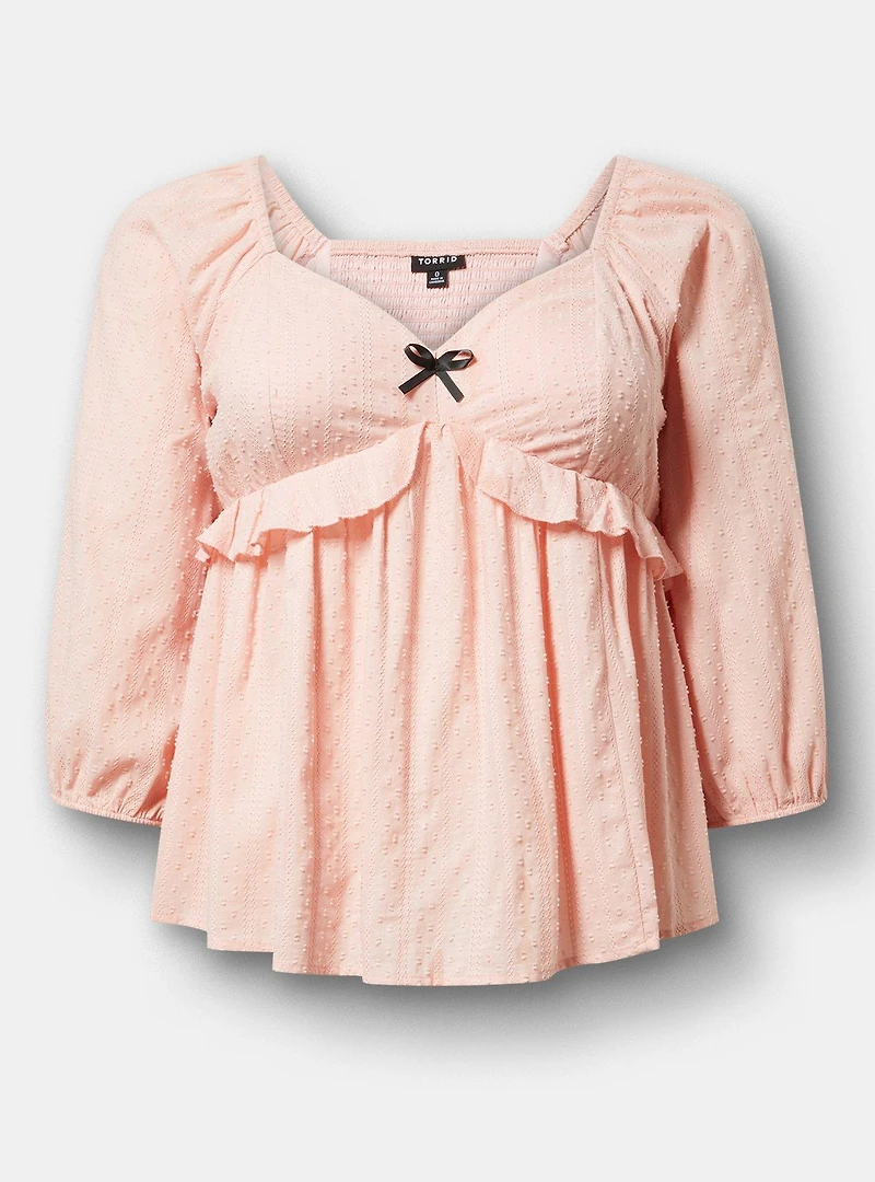 V-Neck Babydoll Top