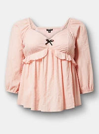 V-Neck Babydoll Top