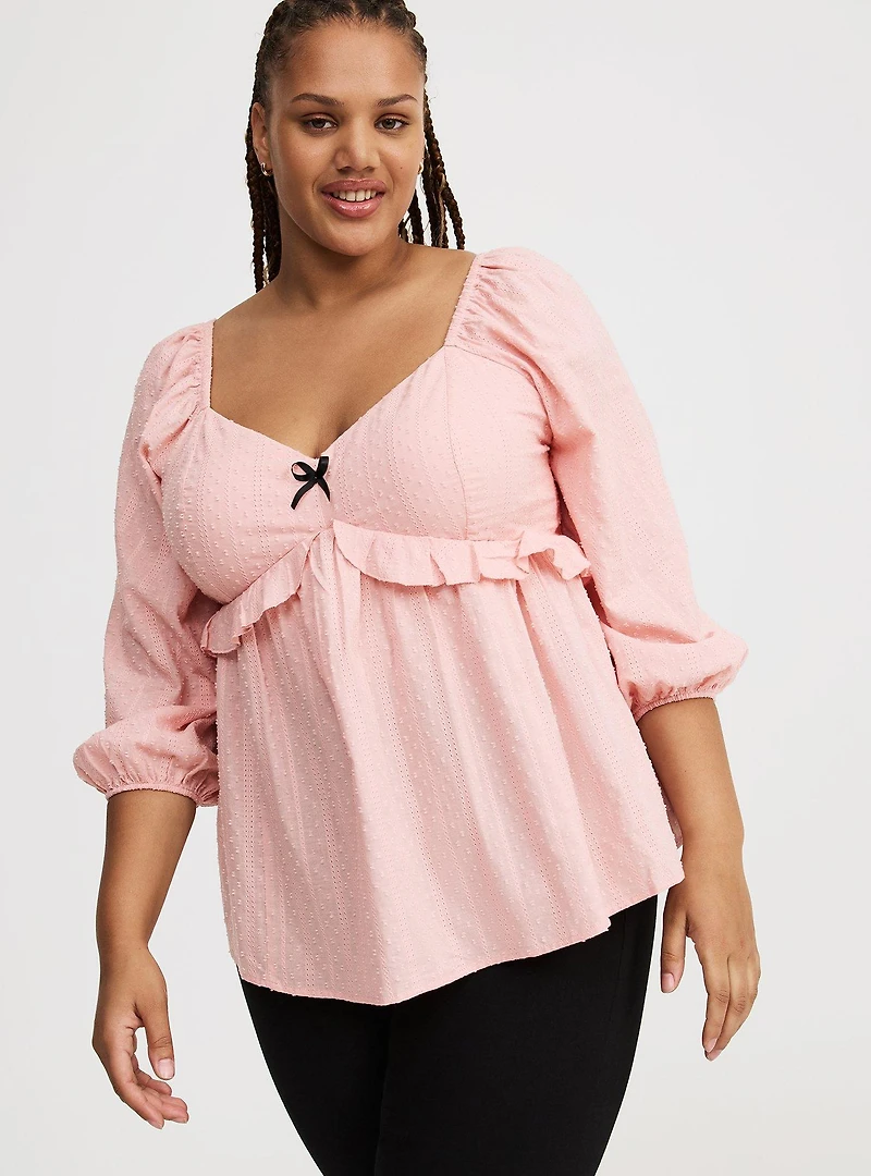 V-Neck Babydoll Top