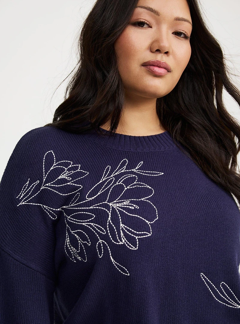 Drop Shoulder Pullover Sweater