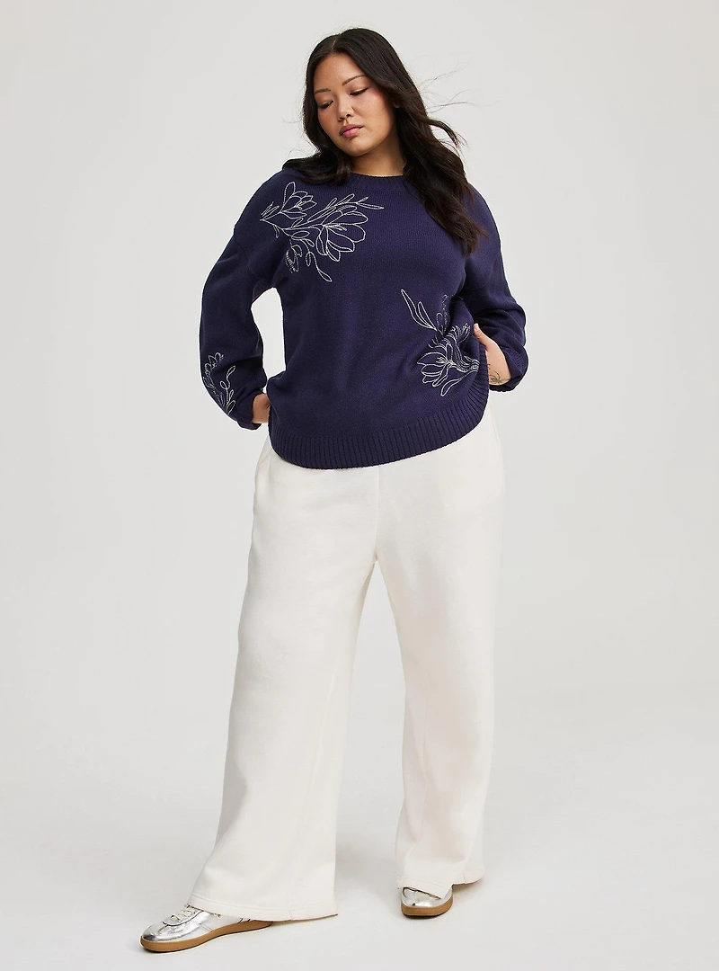 Drop Shoulder Pullover Sweater