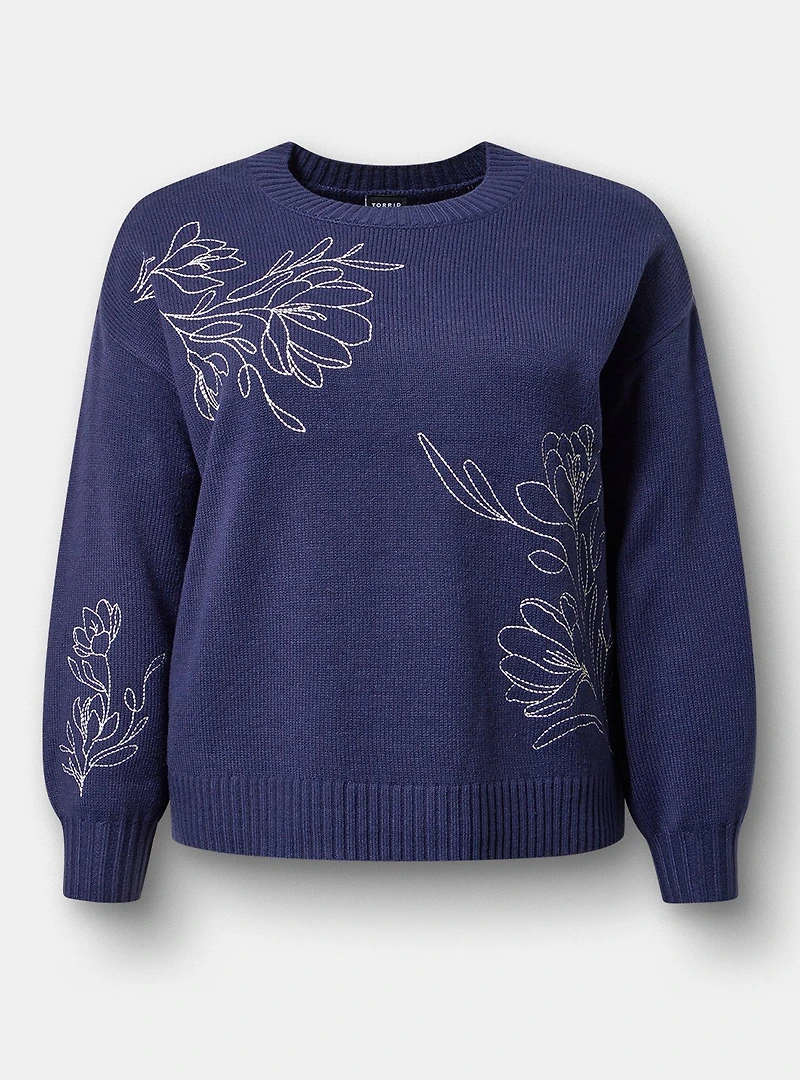 Drop Shoulder Pullover Sweater