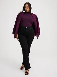 Mock Neck Ribbed Sweater