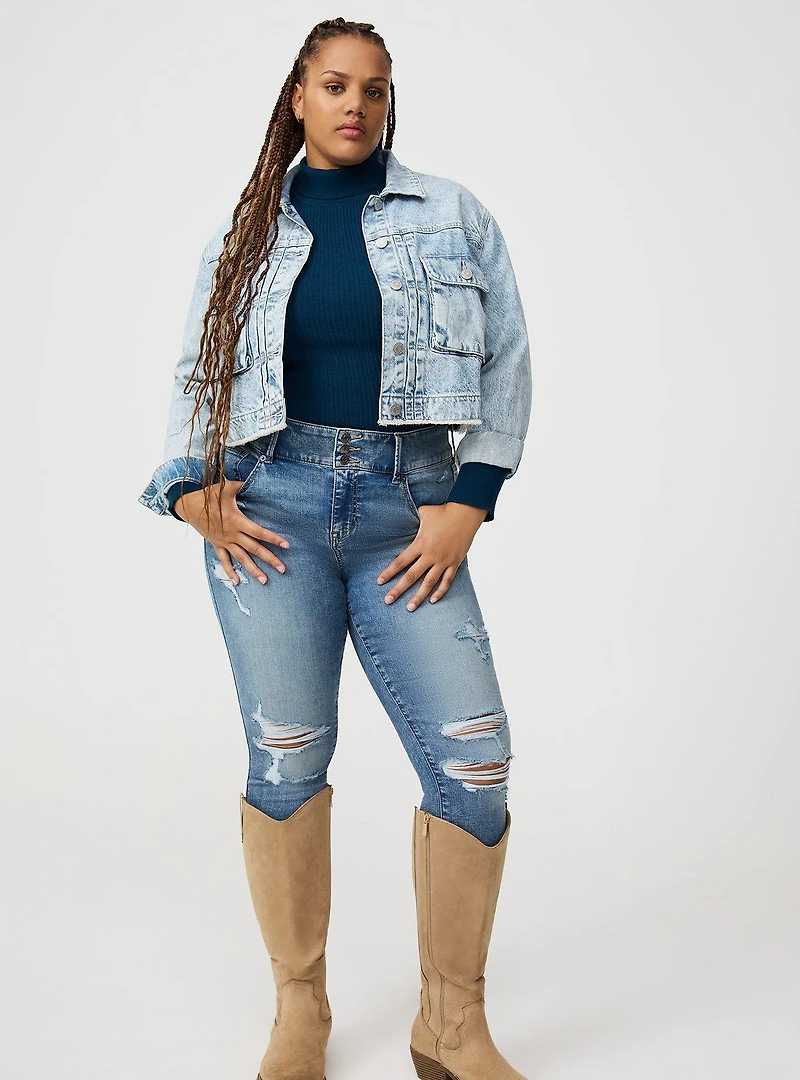 Mock Neck Ribbed Sweater