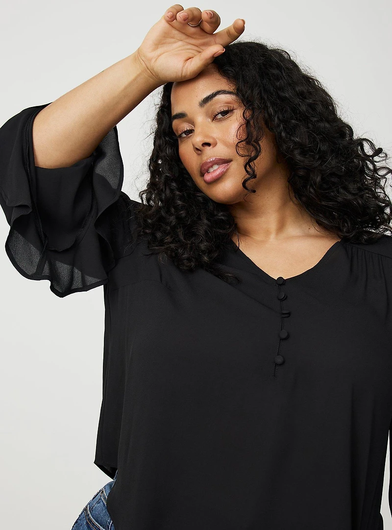Harper Ruffle Sleeve Top