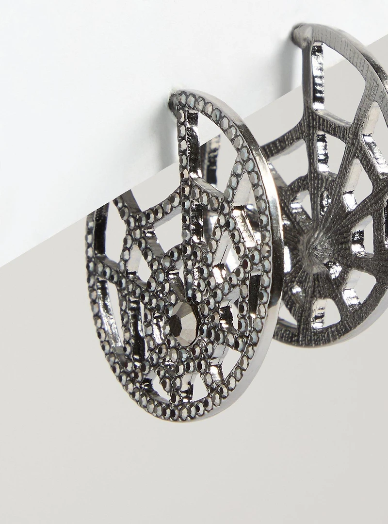 Spiderweb Hoop Earring