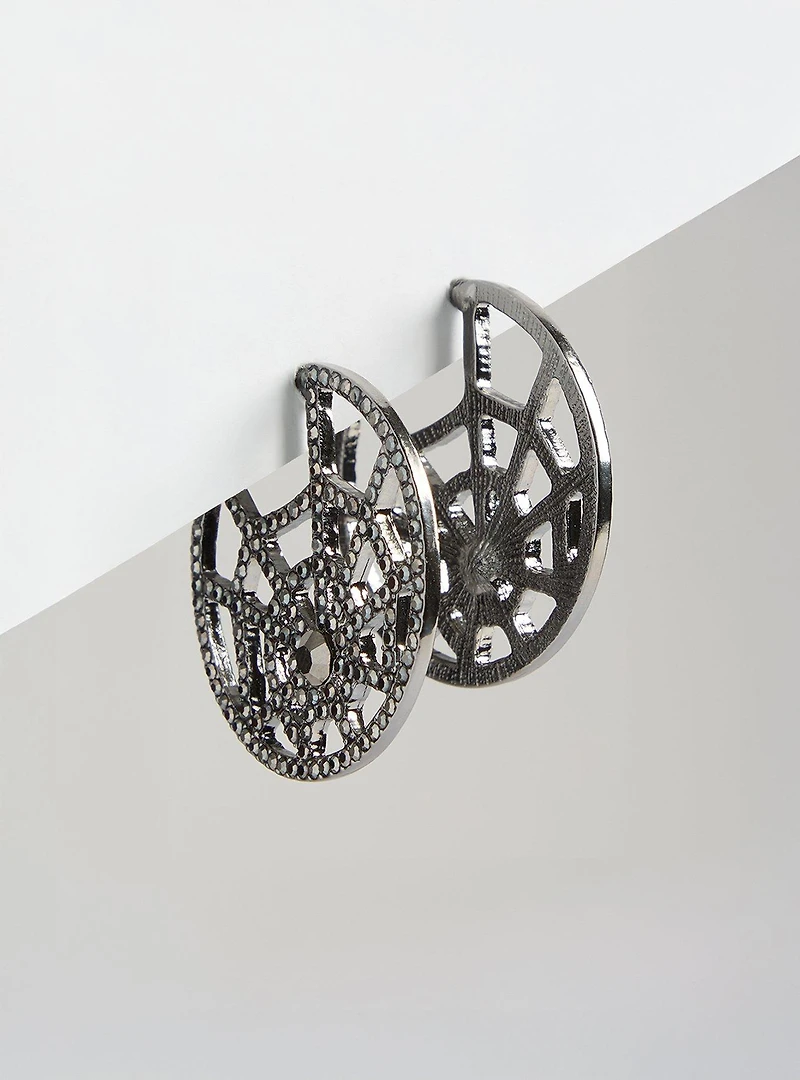 Spiderweb Hoop Earring