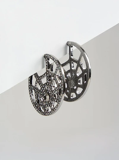 Spiderweb Hoop Earring