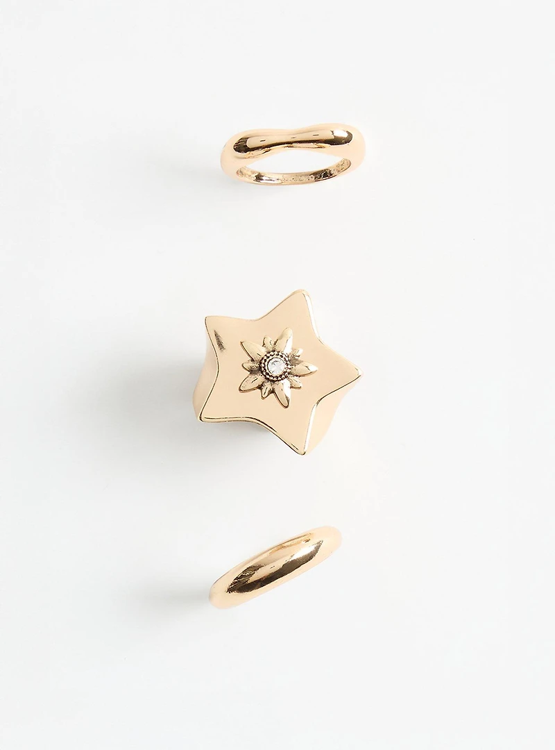 Star Statement Ring Set