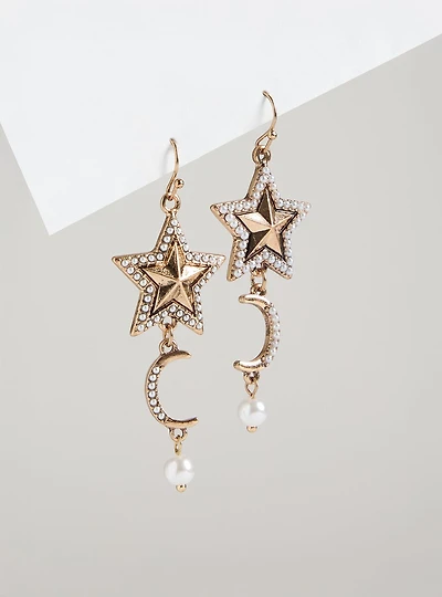 Moon & Star Statement Earring