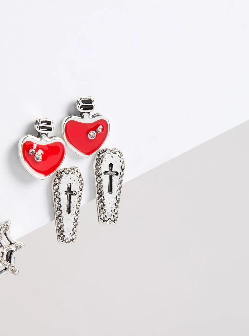 Bat Stone Stud Earring Set