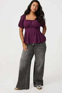 Puff Sleeve Corset Top