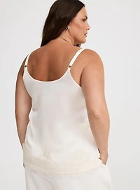 Satin Lace Trim Cami