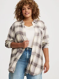 Lizzie Flannel Button-Up Shirt
