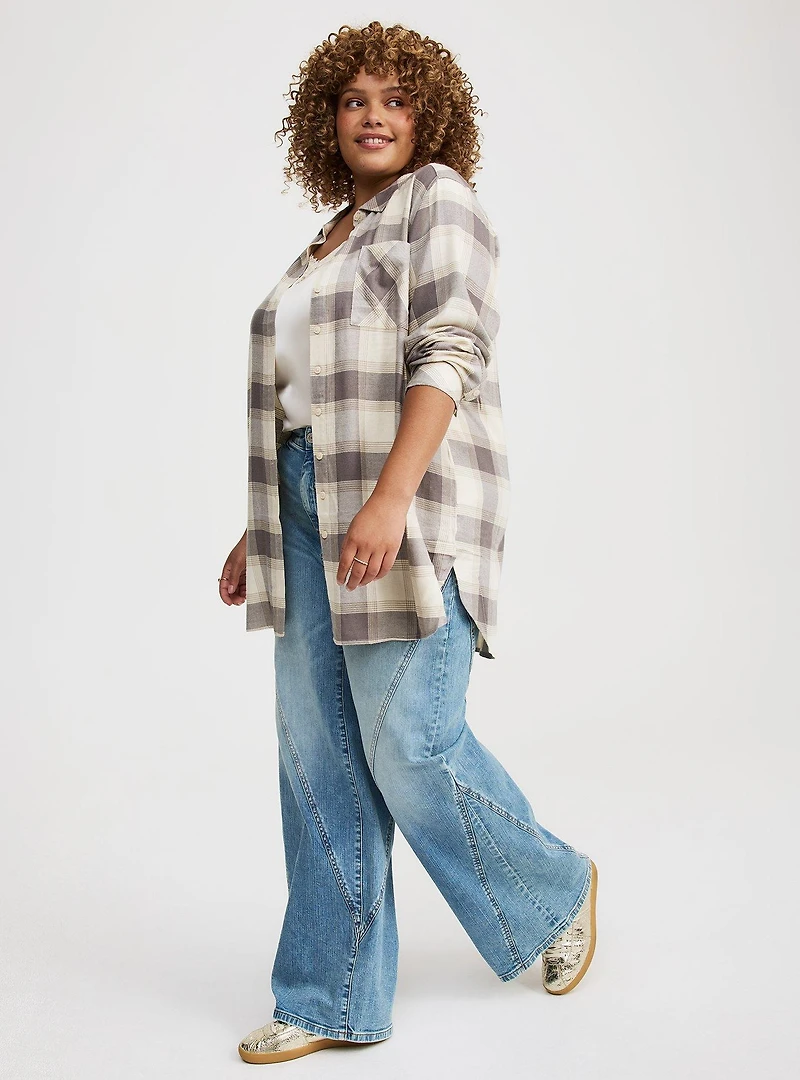 Lizzie Flannel Button-Up Shirt