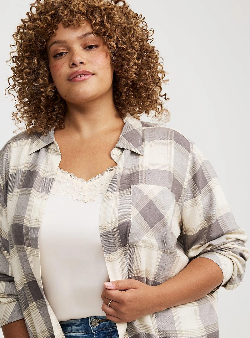 Lizzie Flannel Button-Up Shirt
