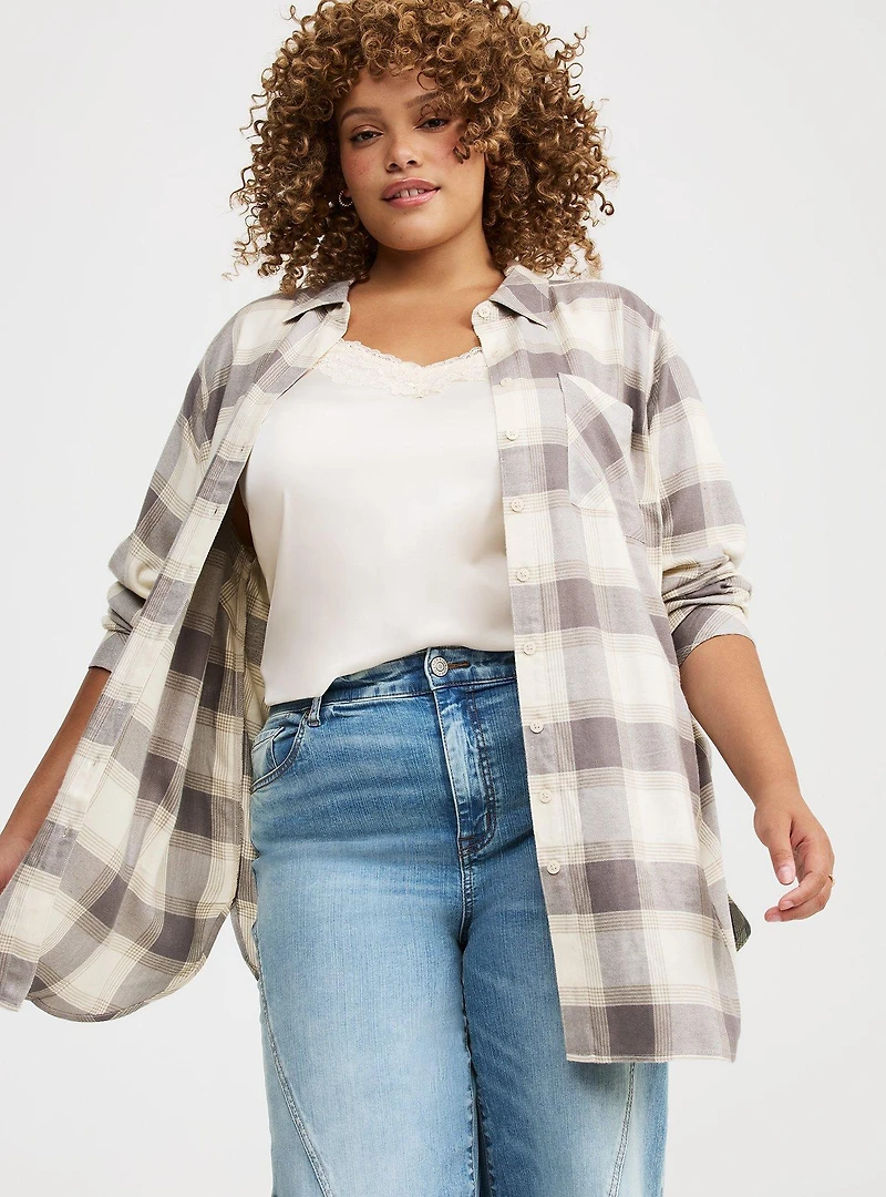 Lizzie Flannel Button-Up Shirt