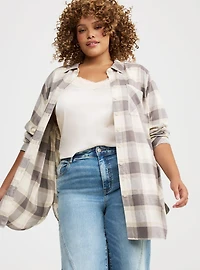 Lizzie Flannel Button-Up Shirt
