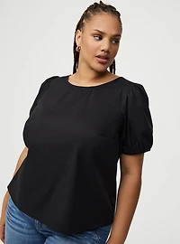 Studio Poplin Back Bow Top