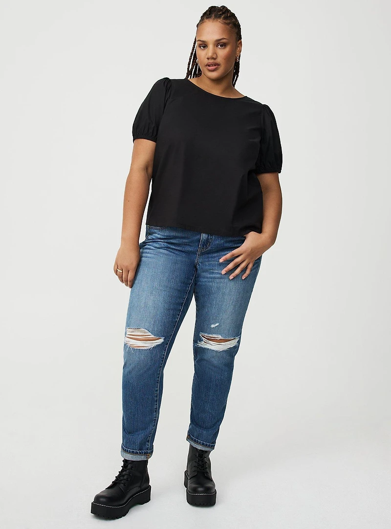 Studio Poplin Back Bow Top