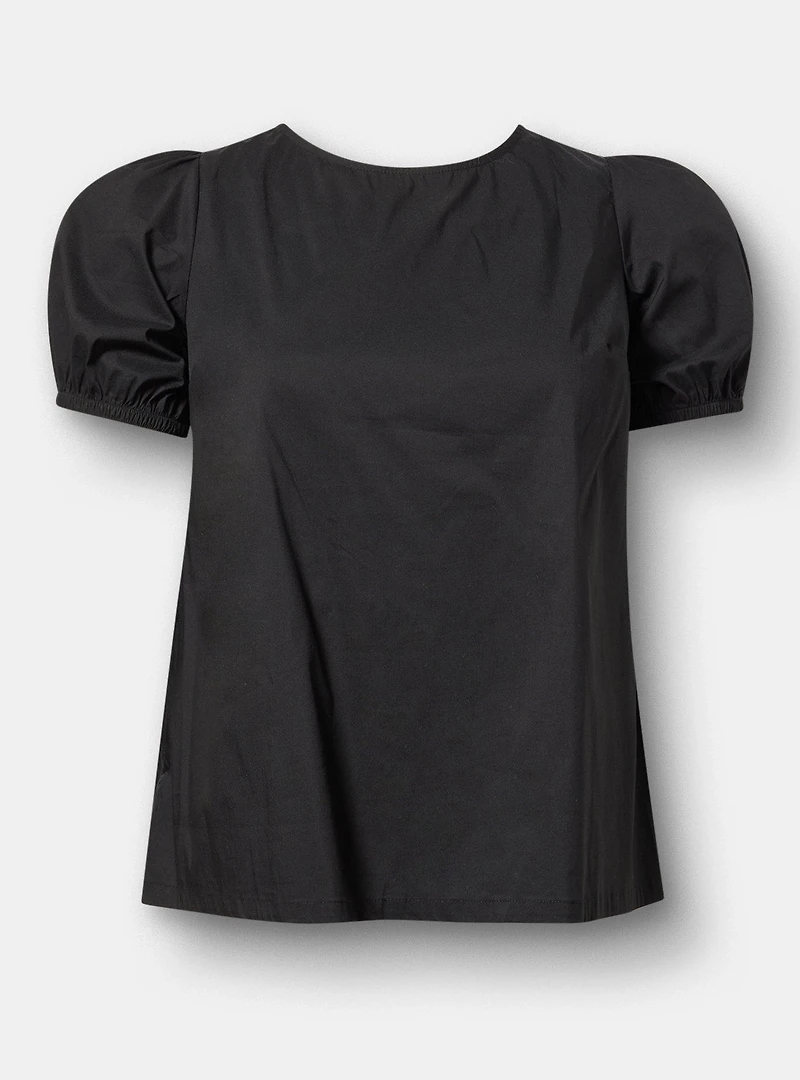 Studio Poplin Back Bow Top